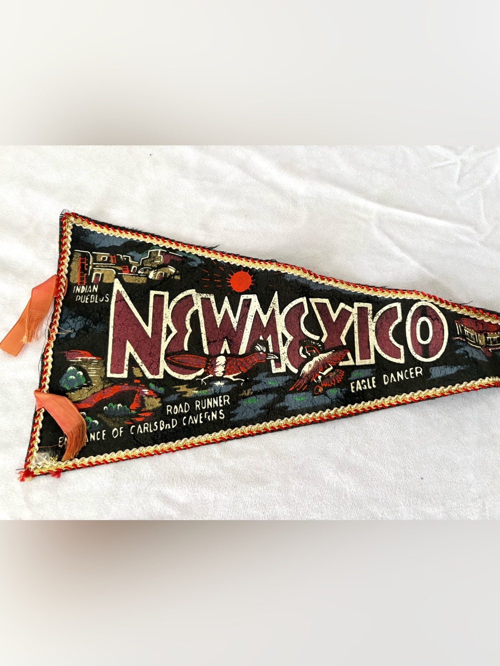 Vintage 60s New Mexico pennant banner wall decor